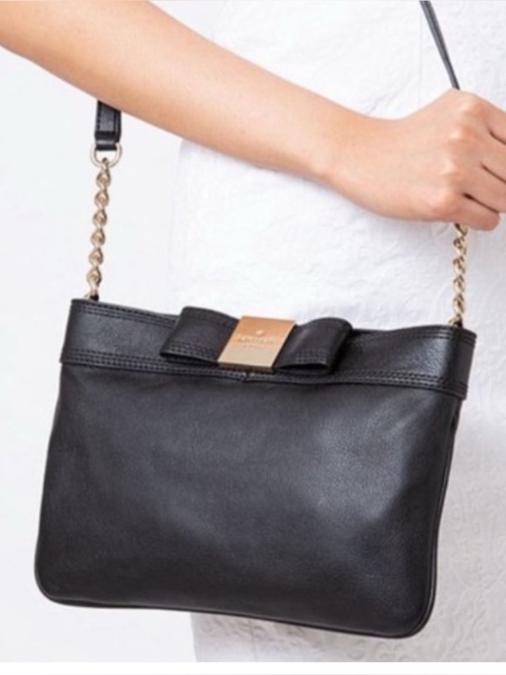 Authentic KATE SPADE Primrose Hill Arica Leather Crossbody Bag in Black